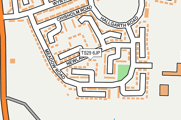 TS29 6JP map - OS OpenMap – Local (Ordnance Survey)