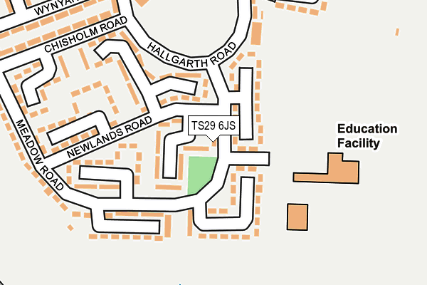 TS29 6JS map - OS OpenMap – Local (Ordnance Survey)