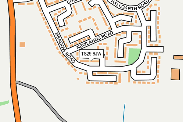 TS29 6JW map - OS OpenMap – Local (Ordnance Survey)