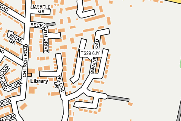 TS29 6JY map - OS OpenMap – Local (Ordnance Survey)