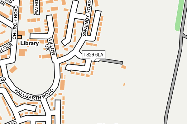 TS29 6LA map - OS OpenMap – Local (Ordnance Survey)