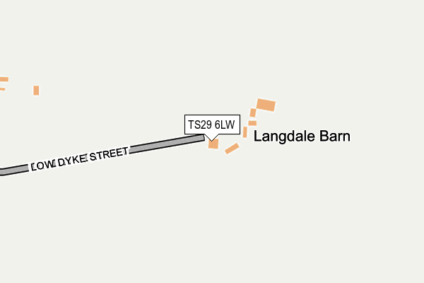 TS29 6LW map - OS OpenMap – Local (Ordnance Survey)