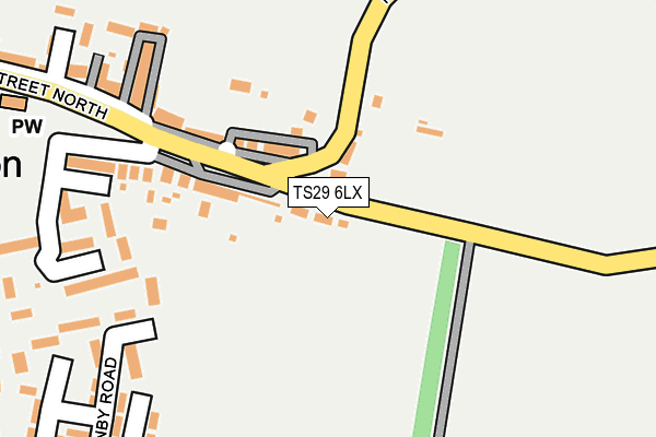TS29 6LX map - OS OpenMap – Local (Ordnance Survey)