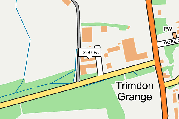 TS29 6PA map - OS OpenMap – Local (Ordnance Survey)