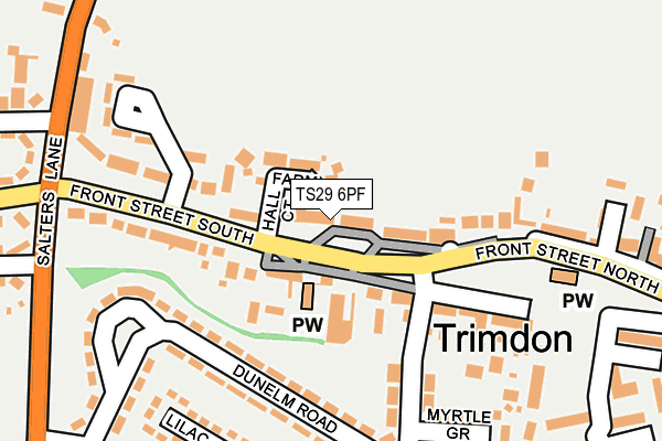 TS29 6PF map - OS OpenMap – Local (Ordnance Survey)