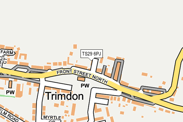 TS29 6PJ map - OS OpenMap – Local (Ordnance Survey)