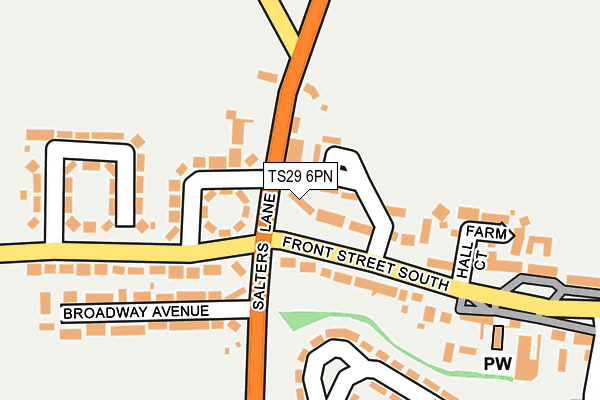 TS29 6PN map - OS OpenMap – Local (Ordnance Survey)