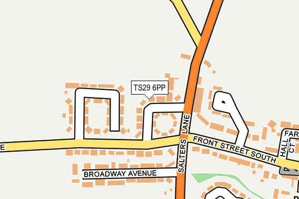 TS29 6PP map - OS OpenMap – Local (Ordnance Survey)
