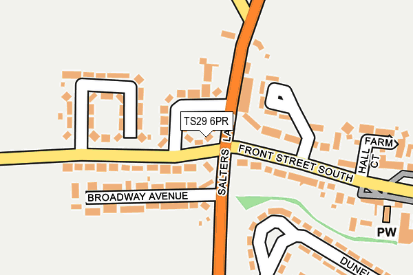 TS29 6PR map - OS OpenMap – Local (Ordnance Survey)