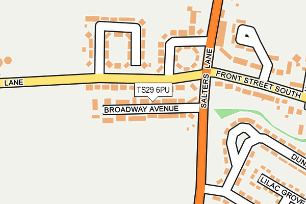 TS29 6PU map - OS OpenMap – Local (Ordnance Survey)