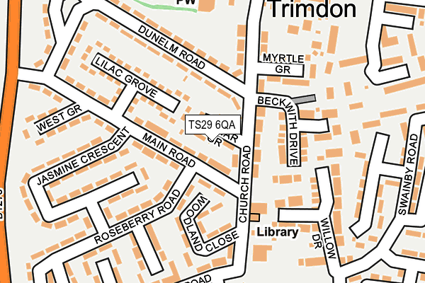 TS29 6QA map - OS OpenMap – Local (Ordnance Survey)