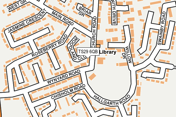 TS29 6QB map - OS OpenMap – Local (Ordnance Survey)