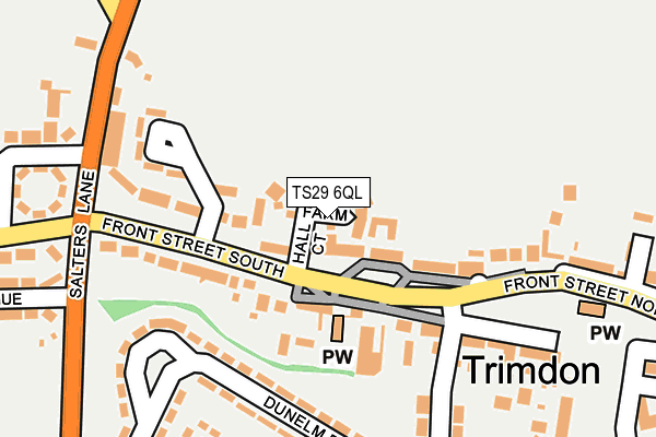 TS29 6QL map - OS OpenMap – Local (Ordnance Survey)