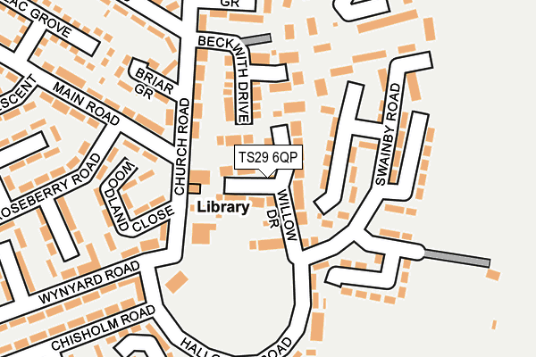 TS29 6QP map - OS OpenMap – Local (Ordnance Survey)