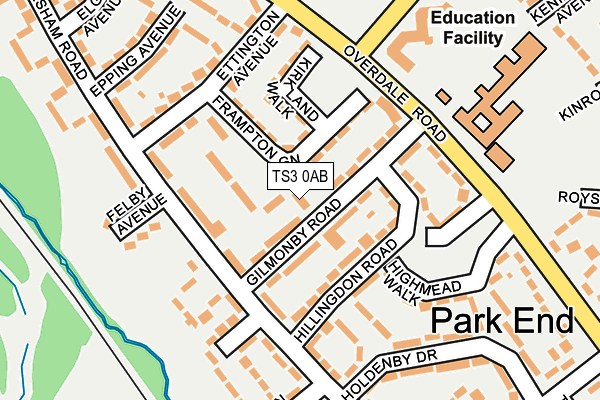 TS3 0AB map - OS OpenMap – Local (Ordnance Survey)