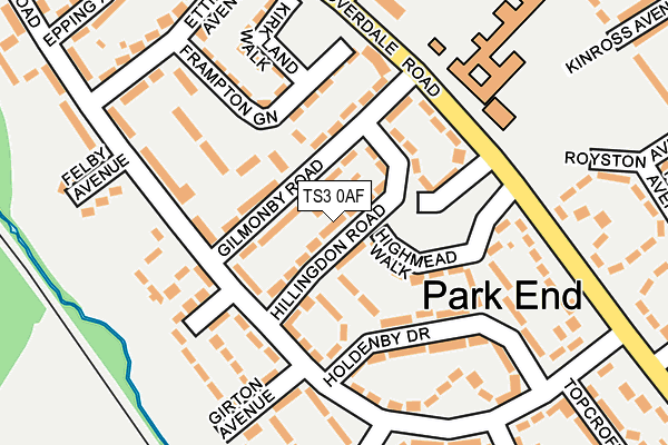 TS3 0AF map - OS OpenMap – Local (Ordnance Survey)