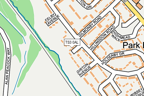 TS3 0AL map - OS OpenMap – Local (Ordnance Survey)