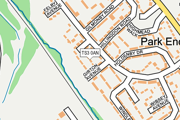 TS3 0AN map - OS OpenMap – Local (Ordnance Survey)