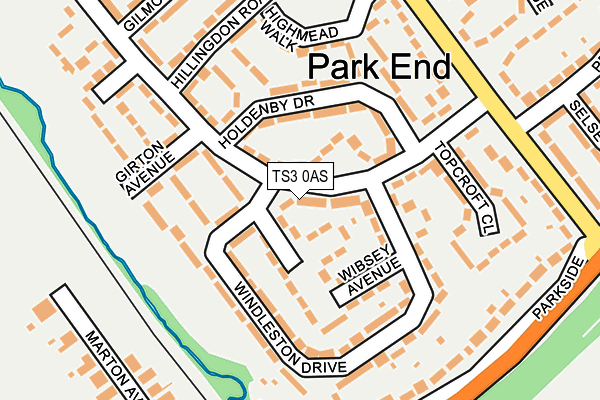 TS3 0AS map - OS OpenMap – Local (Ordnance Survey)