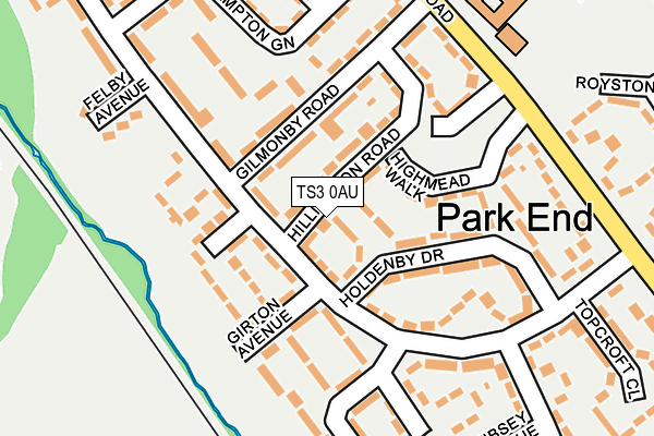 TS3 0AU map - OS OpenMap – Local (Ordnance Survey)