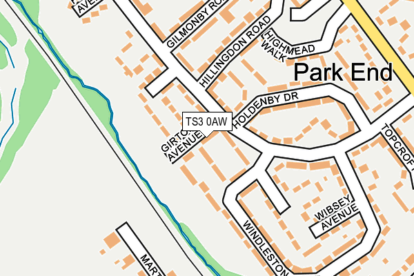 TS3 0AW map - OS OpenMap – Local (Ordnance Survey)