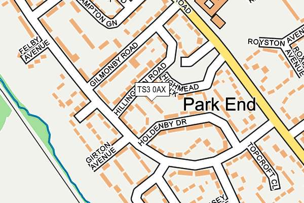 TS3 0AX map - OS OpenMap – Local (Ordnance Survey)