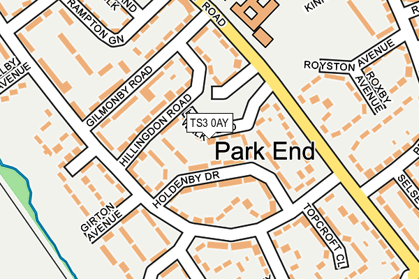 TS3 0AY map - OS OpenMap – Local (Ordnance Survey)