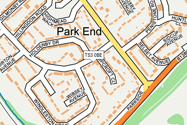 TS3 0BE map - OS OpenMap – Local (Ordnance Survey)