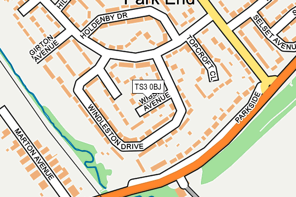 TS3 0BJ map - OS OpenMap – Local (Ordnance Survey)