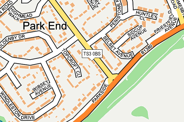 TS3 0BS map - OS OpenMap – Local (Ordnance Survey)