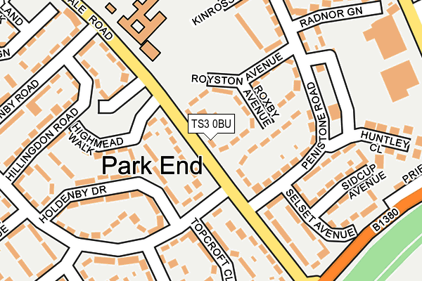 TS3 0BU map - OS OpenMap – Local (Ordnance Survey)