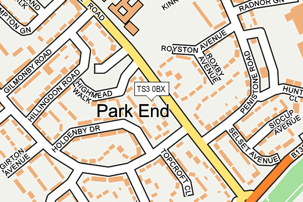 TS3 0BX map - OS OpenMap – Local (Ordnance Survey)