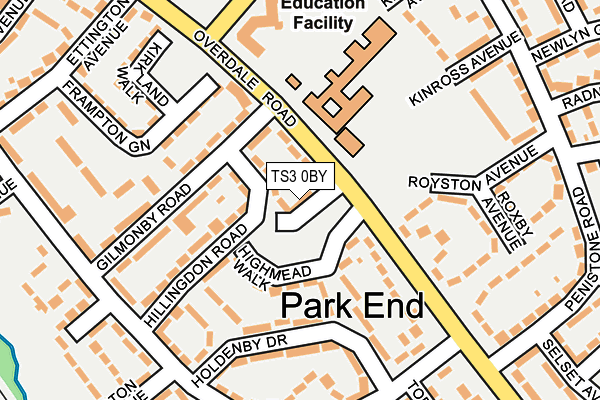 TS3 0BY map - OS OpenMap – Local (Ordnance Survey)