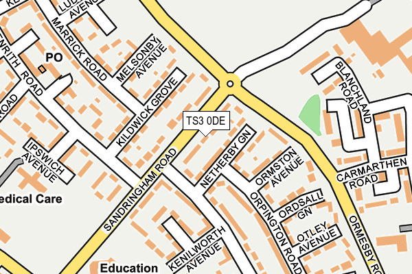 TS3 0DE map - OS OpenMap – Local (Ordnance Survey)