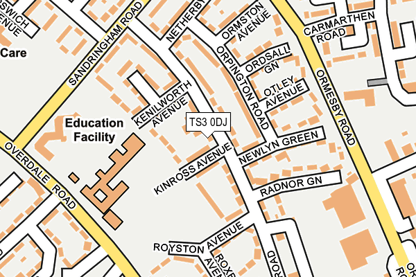 TS3 0DJ map - OS OpenMap – Local (Ordnance Survey)