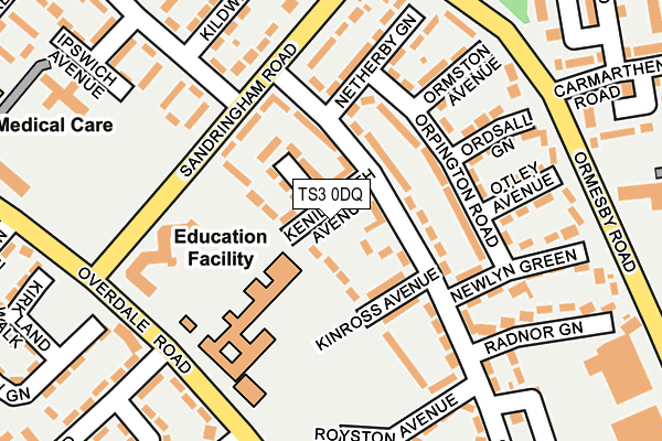 TS3 0DQ map - OS OpenMap – Local (Ordnance Survey)