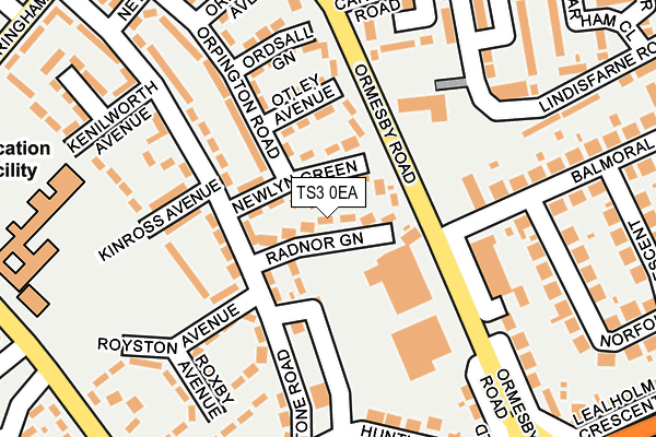 TS3 0EA map - OS OpenMap – Local (Ordnance Survey)