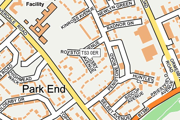 TS3 0ER map - OS OpenMap – Local (Ordnance Survey)