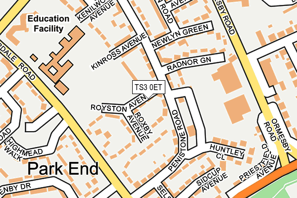 TS3 0ET map - OS OpenMap – Local (Ordnance Survey)