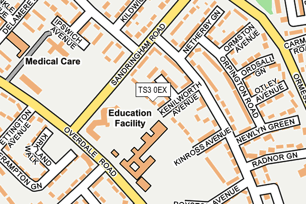 TS3 0EX map - OS OpenMap – Local (Ordnance Survey)