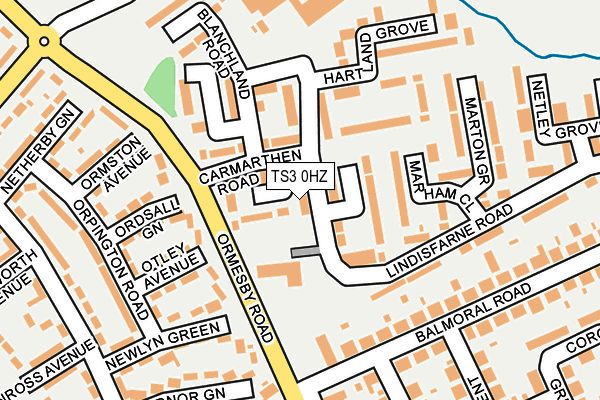 TS3 0HZ map - OS OpenMap – Local (Ordnance Survey)