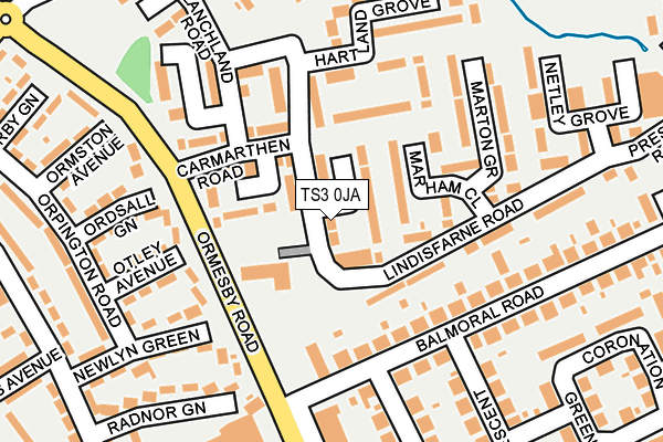 TS3 0JA map - OS OpenMap – Local (Ordnance Survey)