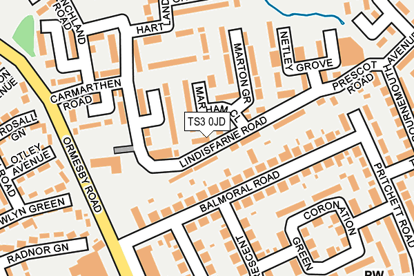 TS3 0JD map - OS OpenMap – Local (Ordnance Survey)