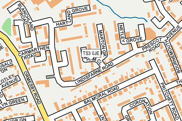 TS3 0JE map - OS OpenMap – Local (Ordnance Survey)