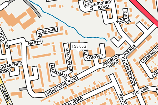 TS3 0JG map - OS OpenMap – Local (Ordnance Survey)