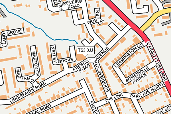 TS3 0JJ map - OS OpenMap – Local (Ordnance Survey)