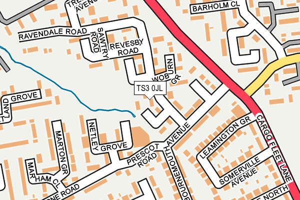 TS3 0JL map - OS OpenMap – Local (Ordnance Survey)