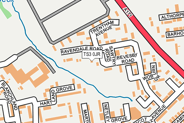 TS3 0JR map - OS OpenMap – Local (Ordnance Survey)