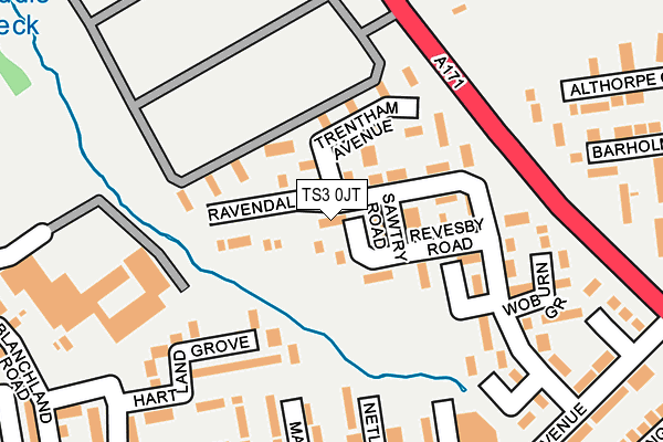 TS3 0JT map - OS OpenMap – Local (Ordnance Survey)