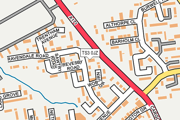 TS3 0JZ map - OS OpenMap – Local (Ordnance Survey)